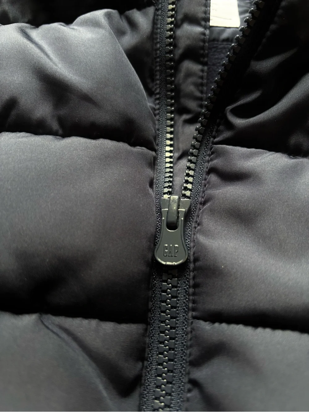 GAP ColdControl Navy Hooded Puffer Jacket Full Zip 12-18 Months